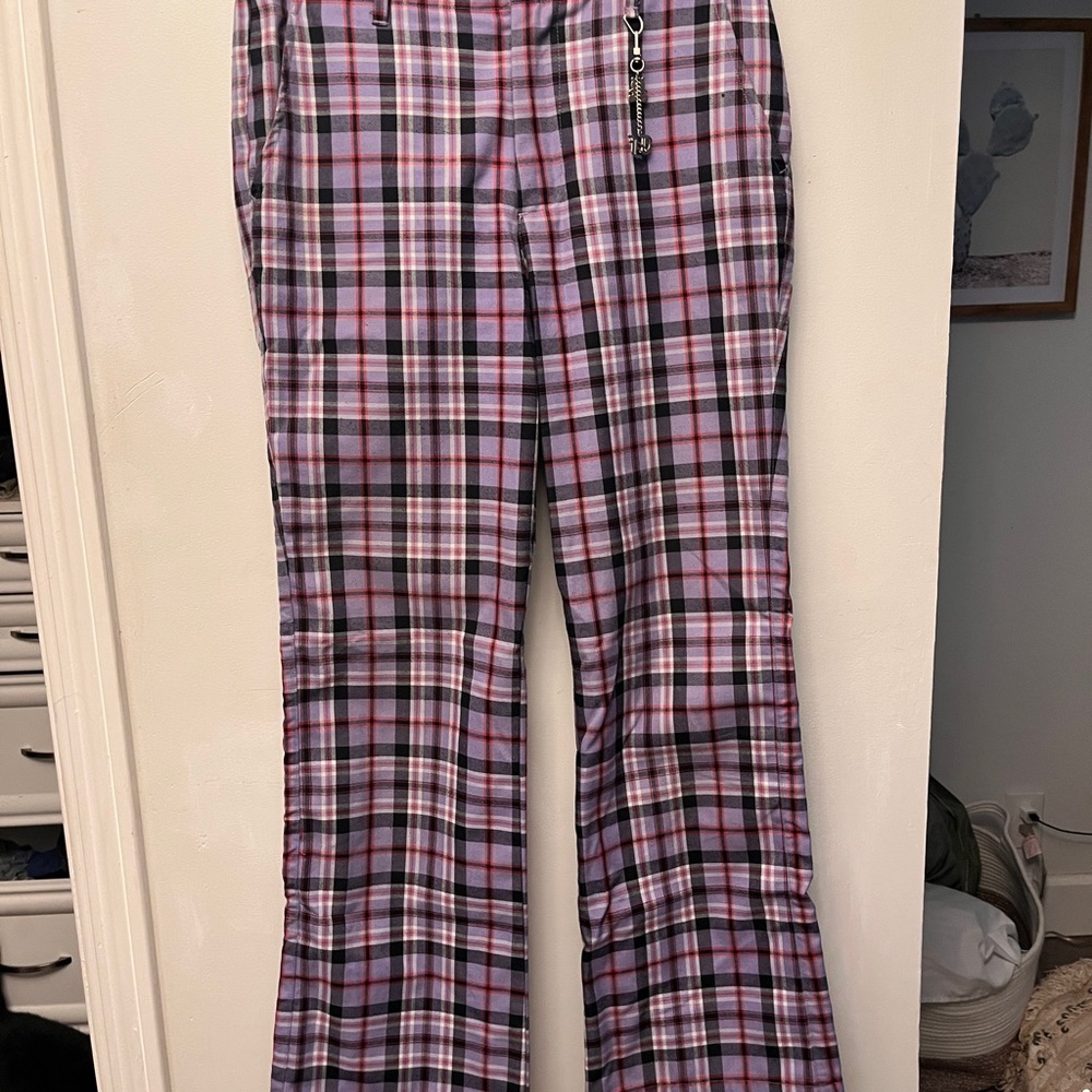 Teddy Fresh Plaid Pants in Purple and Red
